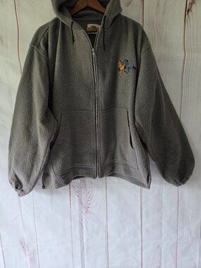 Earth Ragz Fleece Full-Zip Nature Hoodie with embroidered horses Chore Coat